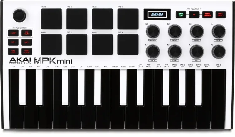 Akai MPK Mini Mk3 - White Edition — view 3