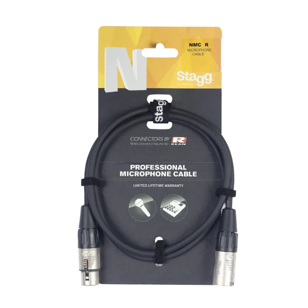 Stagg NMC3R 3M N-Series XLR Microphone Cable with Rean Connectors — view 1