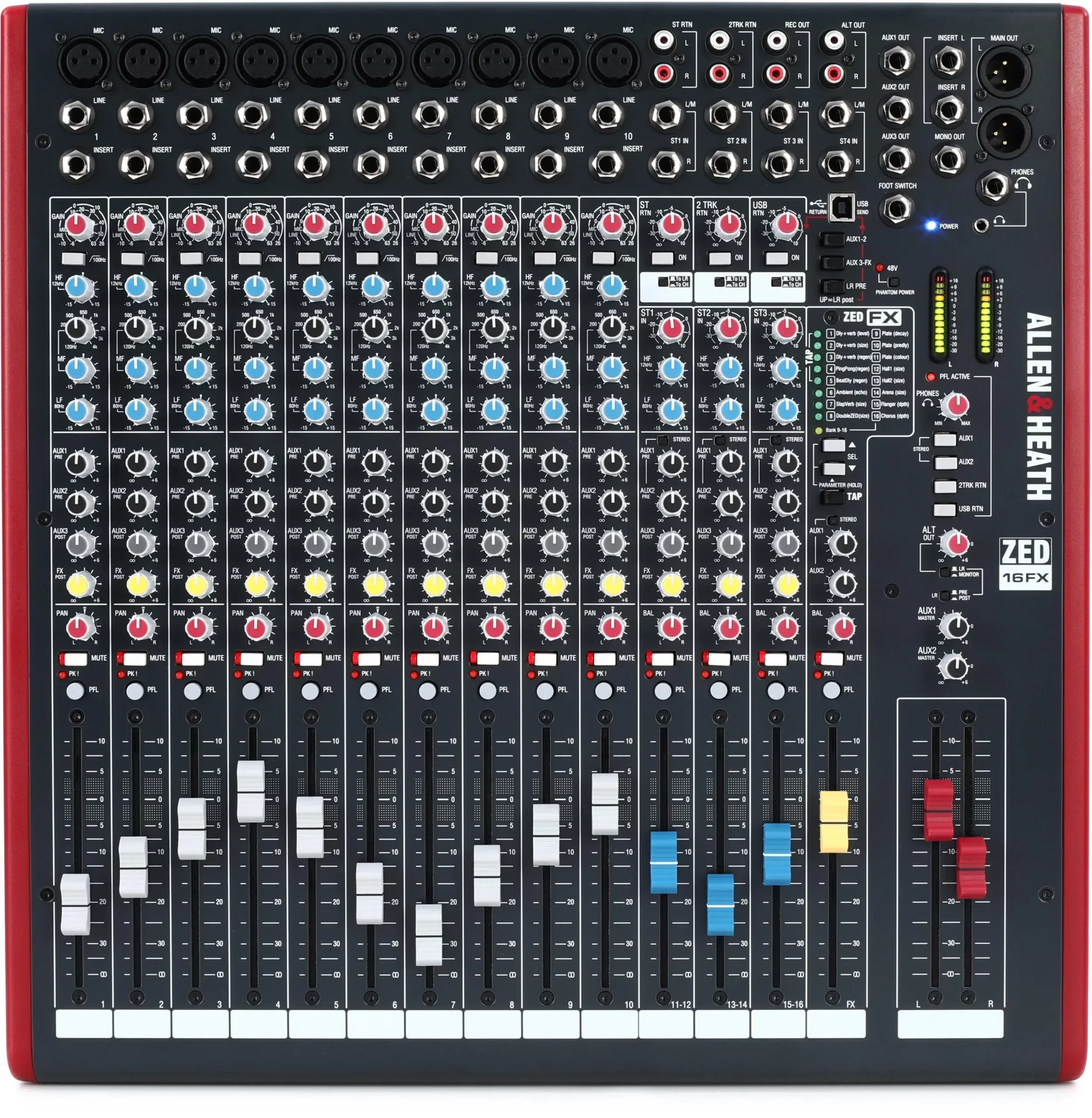 Allen and Heath ZED-16FX 16-channel Mixer with USB — view 2