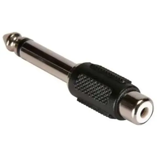 Kolitron 6.35mm Jack Male to Single RCA Female Mono Adapter