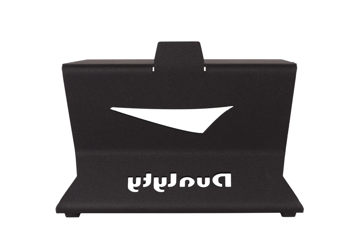 Dualyty 345 Mild Steel Desktop Monitor Stand Pair (Black) — view 2