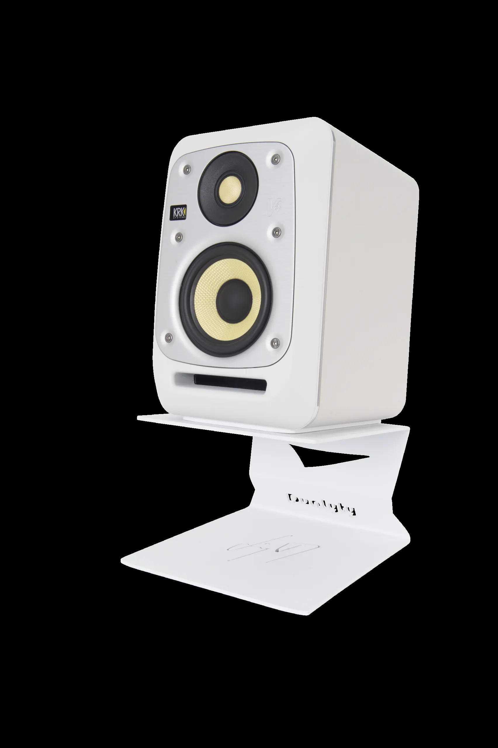 Dualyty 345 Mild Steel Desktop Monitor Stand Pair (White) — view 5