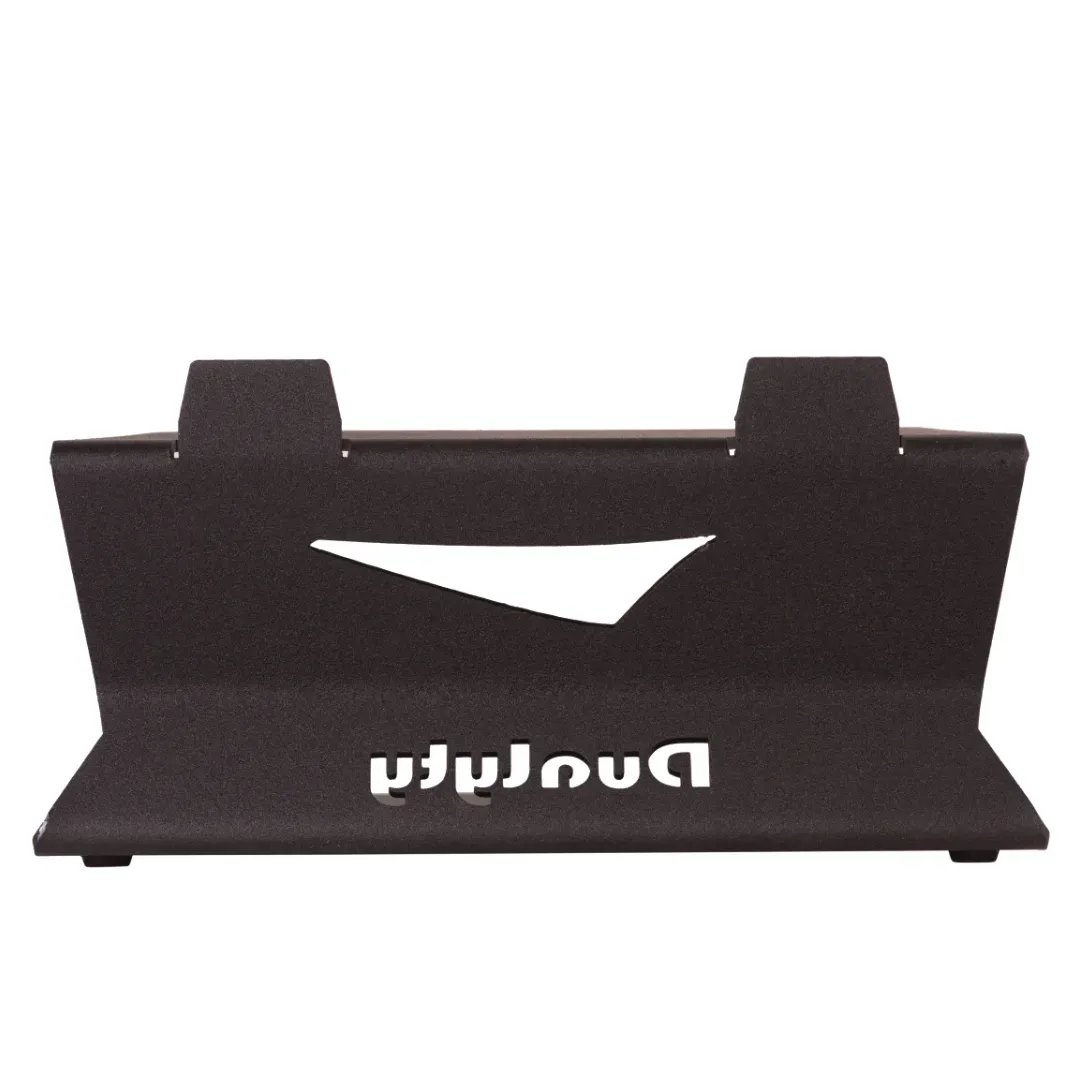 Dualyty 678 Mild Steel Desktop Monitor Stand Pair (Black) — view 2