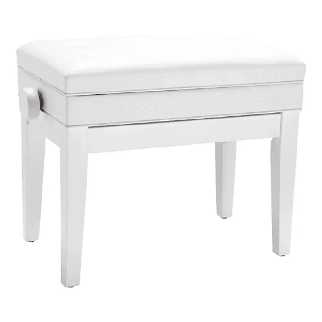 Roland RPB500 Piano Bench with Vinyl Seat – Polished White