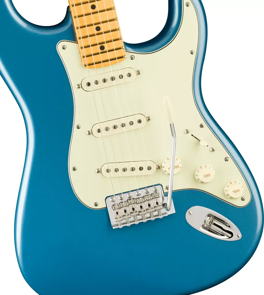 Fender American Professional Classic Stratocaster Electric Guitar – Faded Lake Placid Blue — view 3