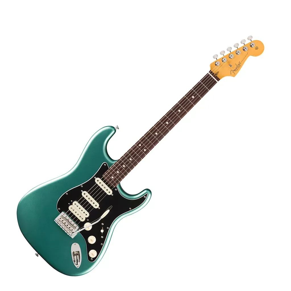 Fender American Professional Classic Stratocaster HSS Electric Guitar - Faded Sherwood Green Metallic — view 2