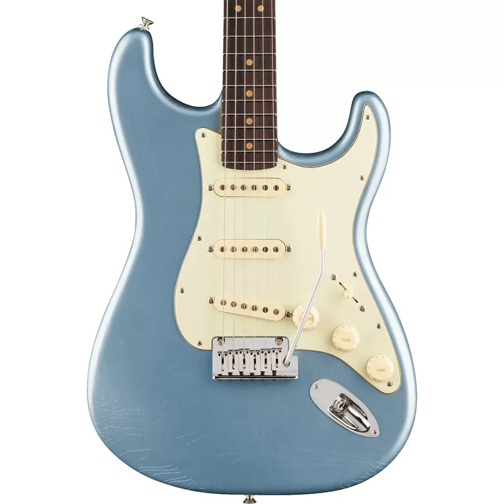 Fender American Ultra Luxe Vintage 60s Stratocaster Electric Guitar - Ice Blue Metallic — view 1