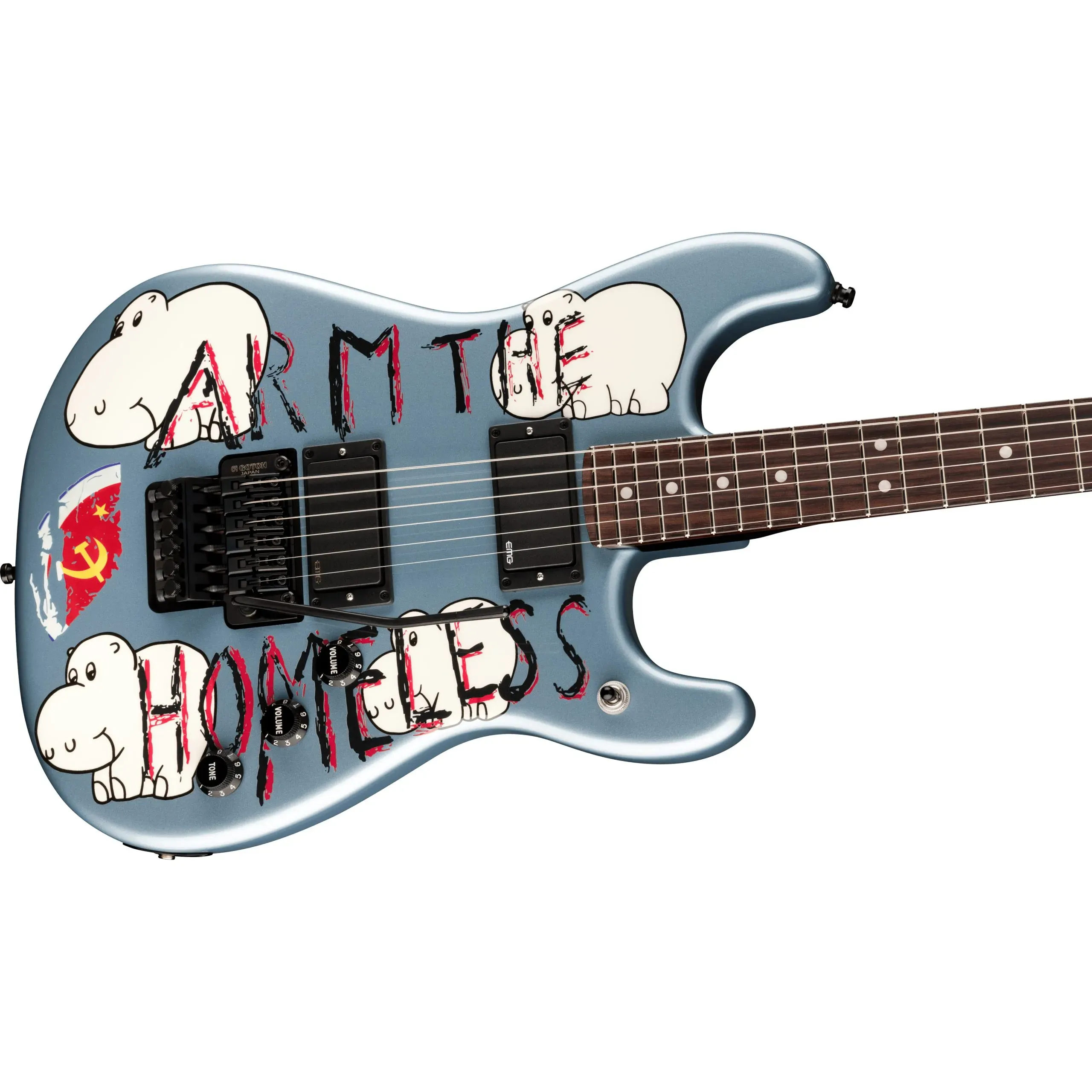 Fender Tom Morello's Arm The Homeless Electric Guitar - Blue Ice Metallic — view 2