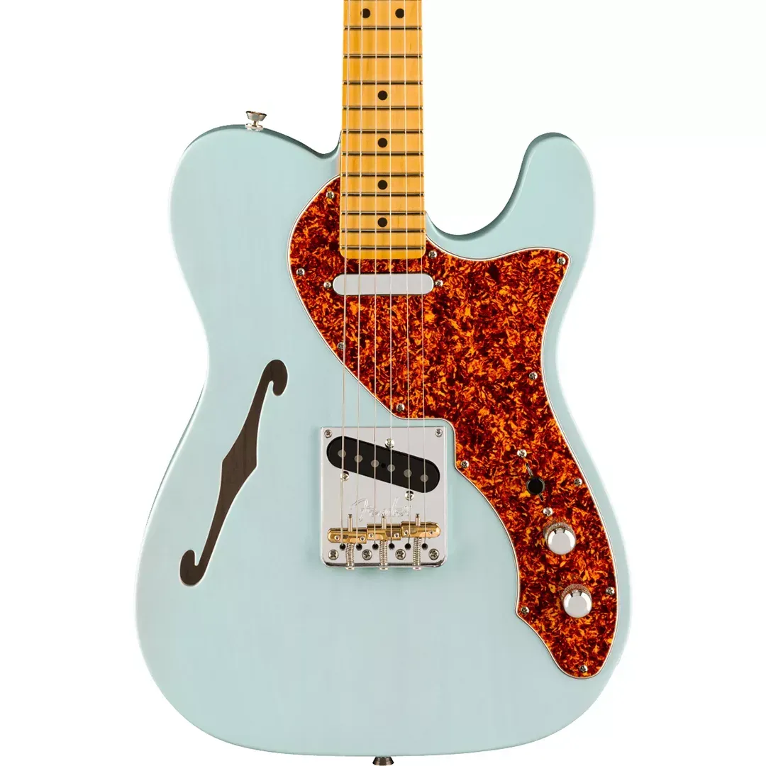 Fender American Professional II Telecaster Thinline Electric Guitar - Transparent Daphne Blue