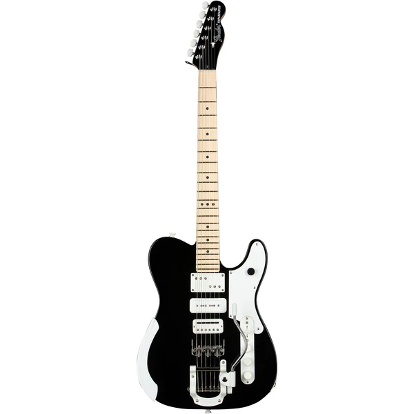 Fender Jack White Triplecaster Telecaster Electric Guitar – Black — view 2