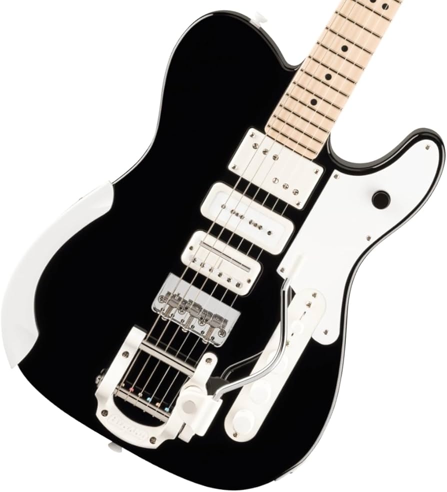 Fender Jack White Triplecaster Telecaster Electric Guitar – Black — view 3