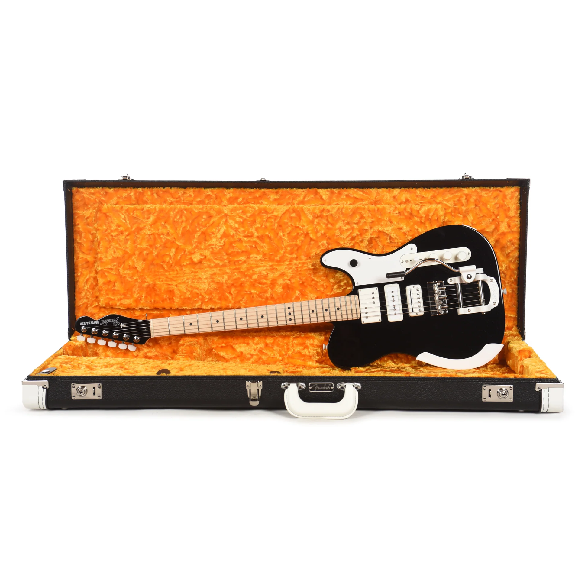 Fender Jack White Triplecaster Telecaster Electric Guitar – Black — view 6