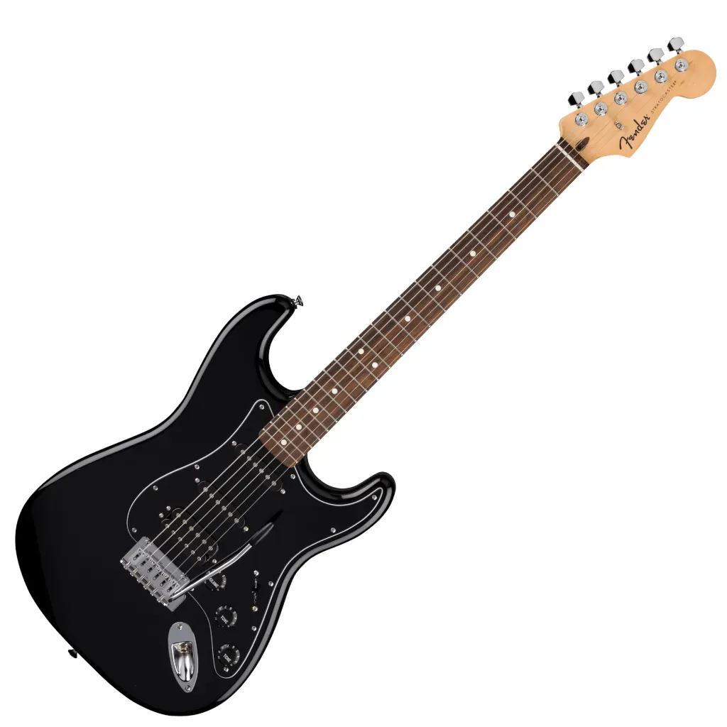 Fender Standard Stratocaster HSS Electric Guitar - Black — view 2