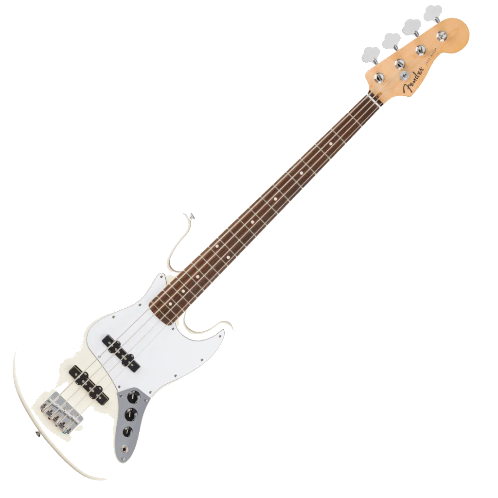 Fender Standard Jazz Bass 4 String – Olympic White with Laurel Fingerboard — view 2