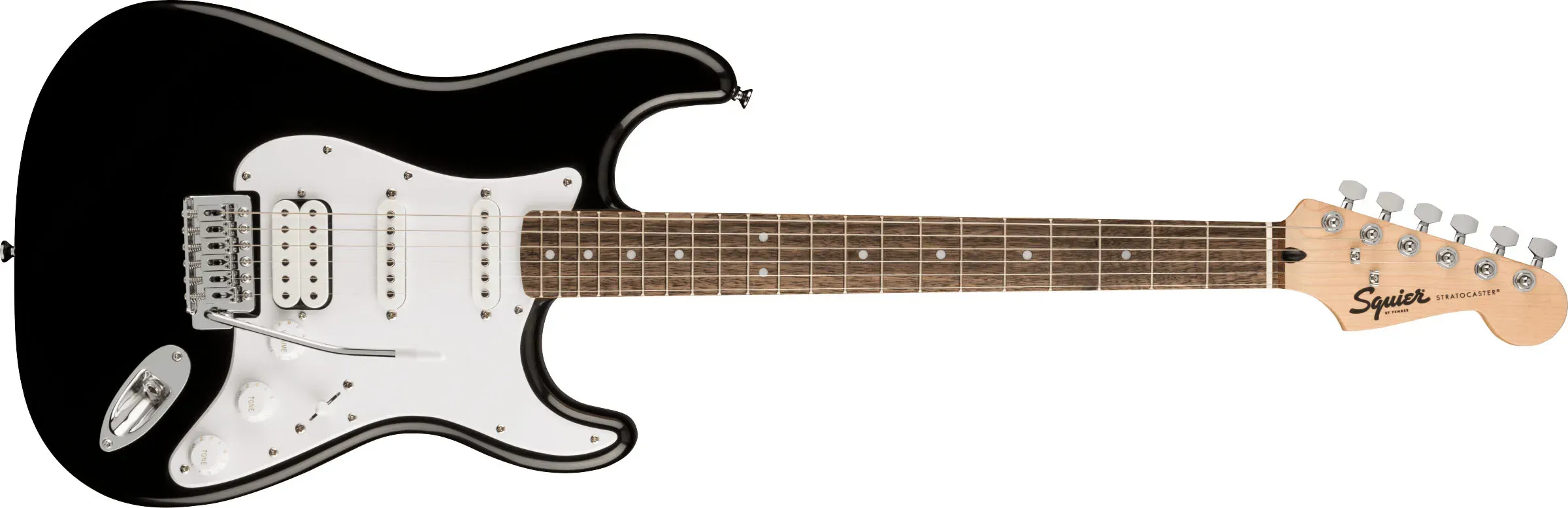 Fender Squier Bullet Stratocaster HSS Electric Guitar – Tremolo – Black — view 2
