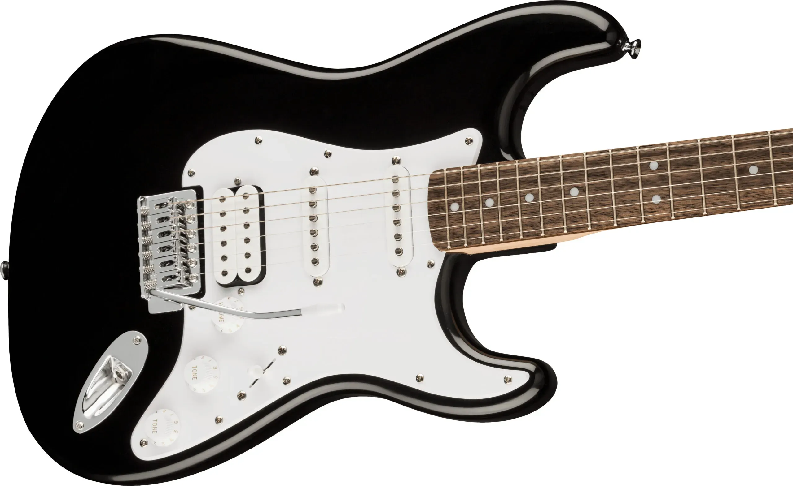 Fender Squier Bullet Stratocaster HSS Electric Guitar – Tremolo – Black — view 3