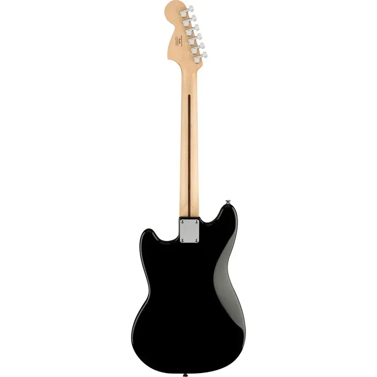 Fender Squier FSR Bullet Mustang HH Electric Guitar - Black w/ Gold Competition Stripes — view 4