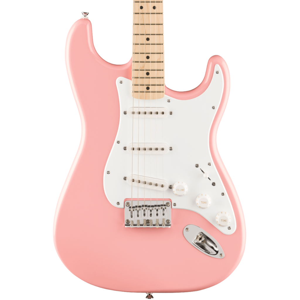 Fender Squier FSR Sonic Stratocaster HT – Maple Fingerboard – Shell Pink — view 1