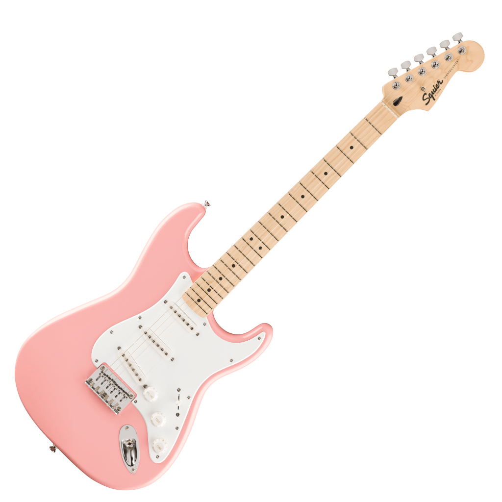 Fender Squier FSR Sonic Stratocaster HT – Maple Fingerboard – Shell Pink — view 2