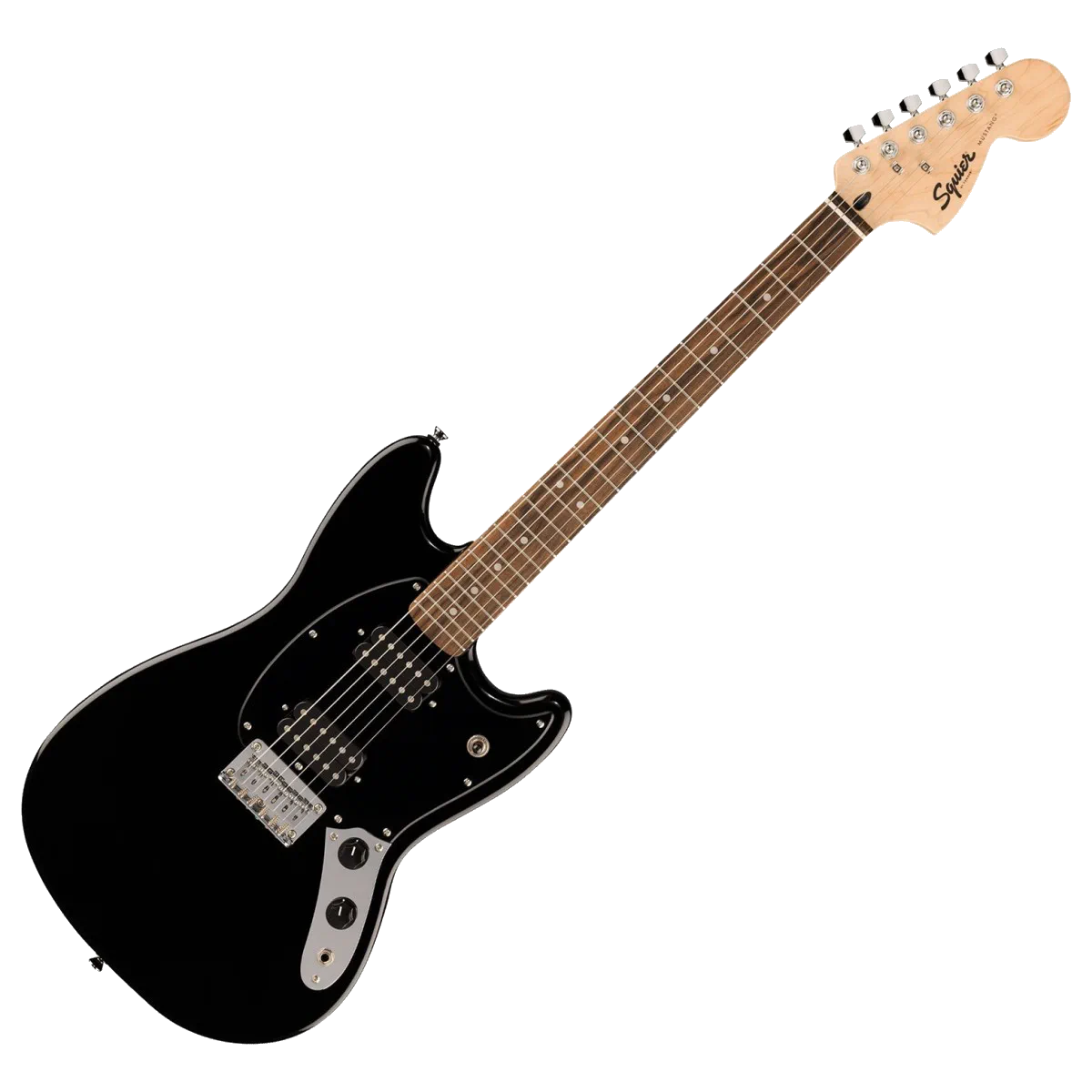 Fender Squier Sonic Mustang HH Electric Guitar – Black – Laurel Fingerboard — view 2