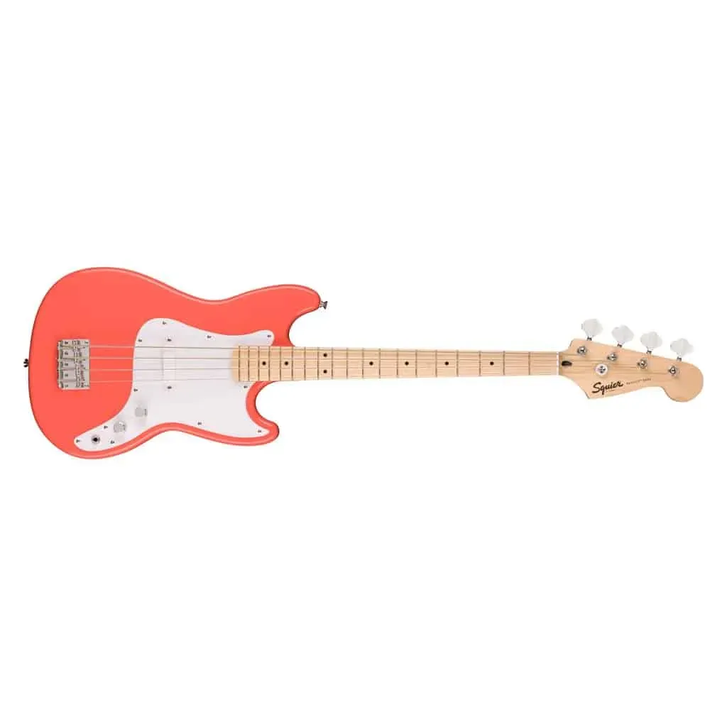 Fender Squier Sonic Bronco 4 String Bass Guitar - Tahitian Coral — view 2