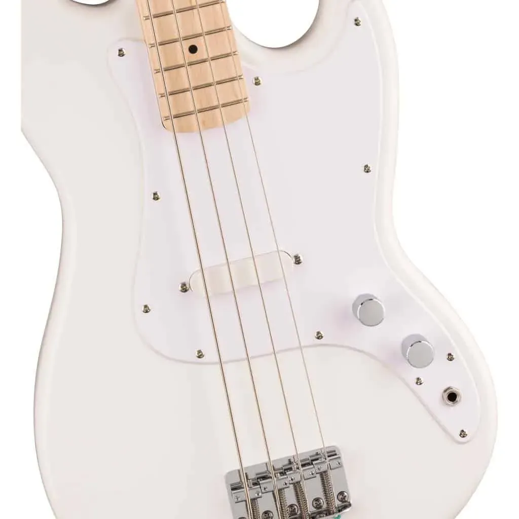 Fender Squier Sonic Bronco Bass Guitar - Arctic White — view 4
