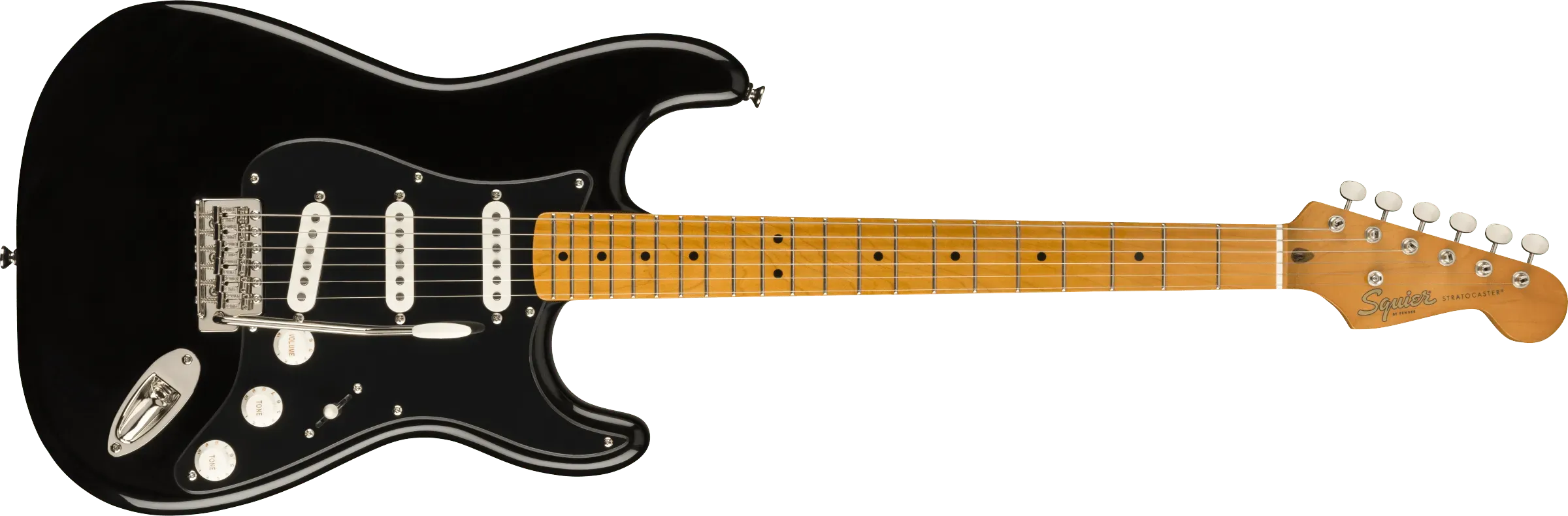 Fender Squier FSR Classic Vibe '50s Stratocaster Electric Guitar - Black — view 2