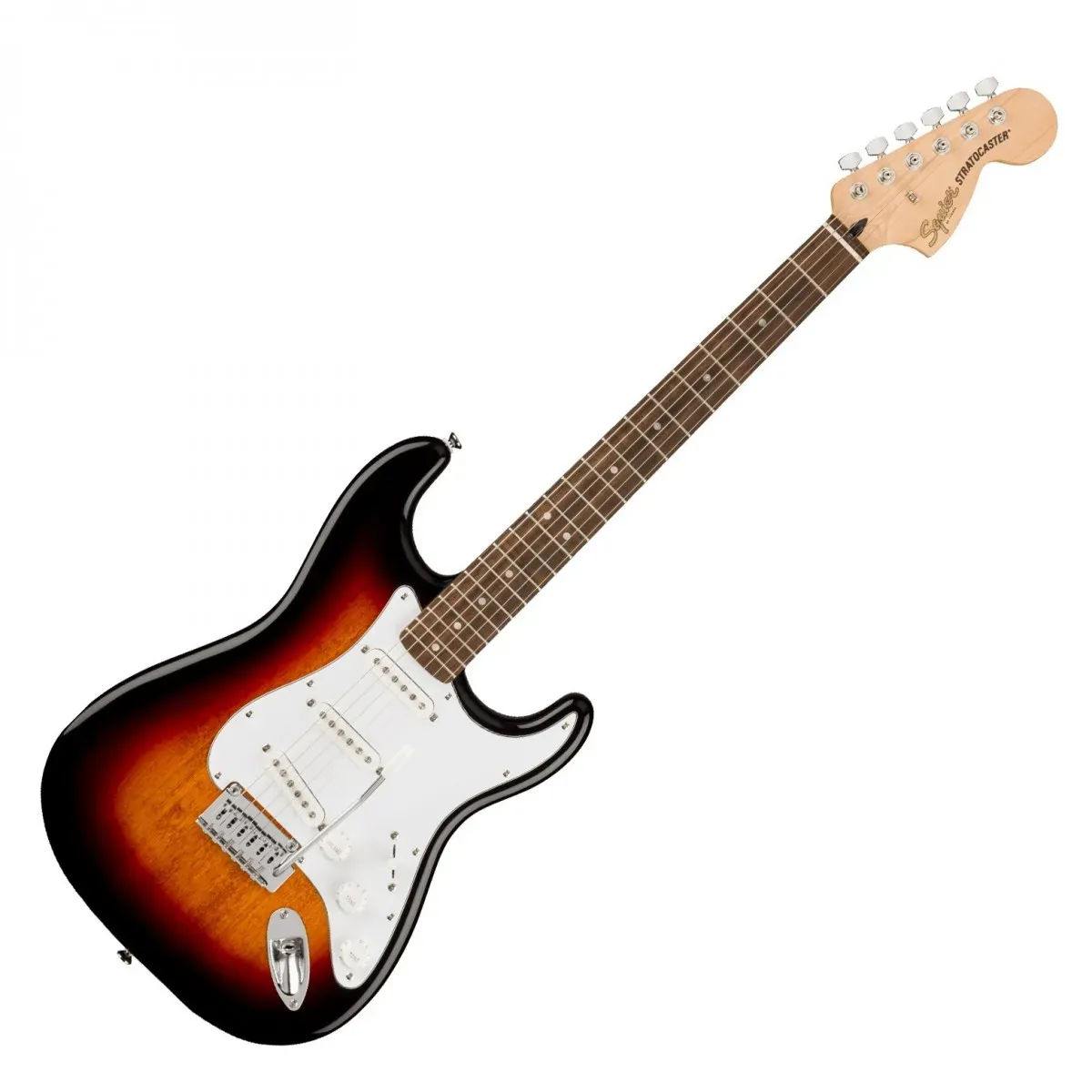 Fender Squier Affinity Series Stratocaster Electric Guitar – 3-Color Sunburst with Laurel Fingerboard — view 2