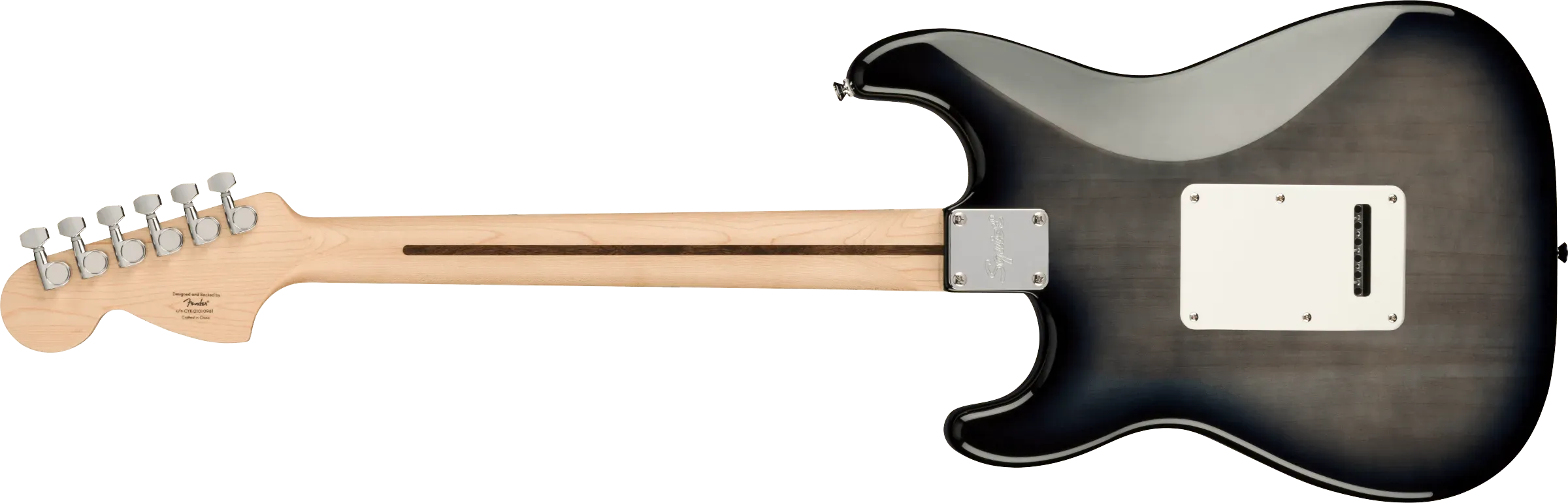 Fender Squier FSR Affinity Series Stratocaster QMT Electric Guitar - Black Burst — view 4
