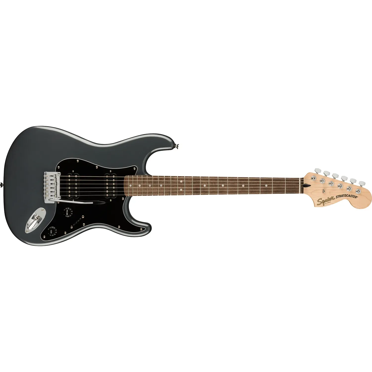 Fender Squier Affinity Series Stratocaster Electric Guitar - Charcoal Frost Metallic with Laurel Fingerboard — view 2