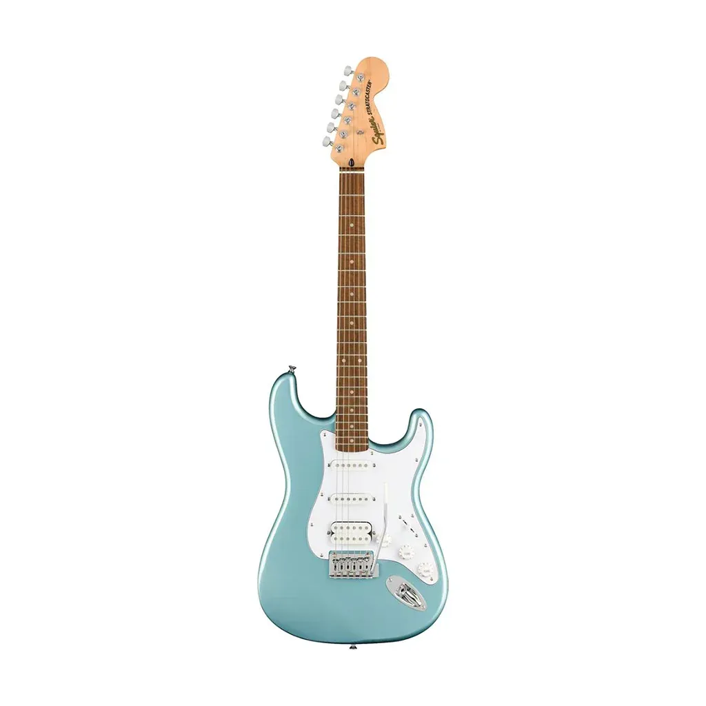 Fender Squier FSR Affinity Series HSS Stratocaster Electric Guitar, Laurel FB, Ice Blue Metallic — view 2