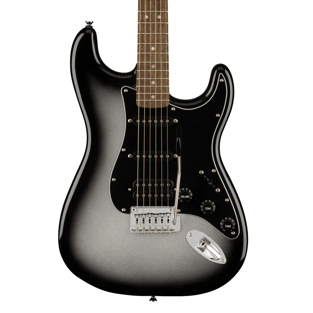 Fender Squier FSR Affinity Series Stratocaster HSS, Laurel Fingerboard, Black Pickguard, Silverburst — view 1