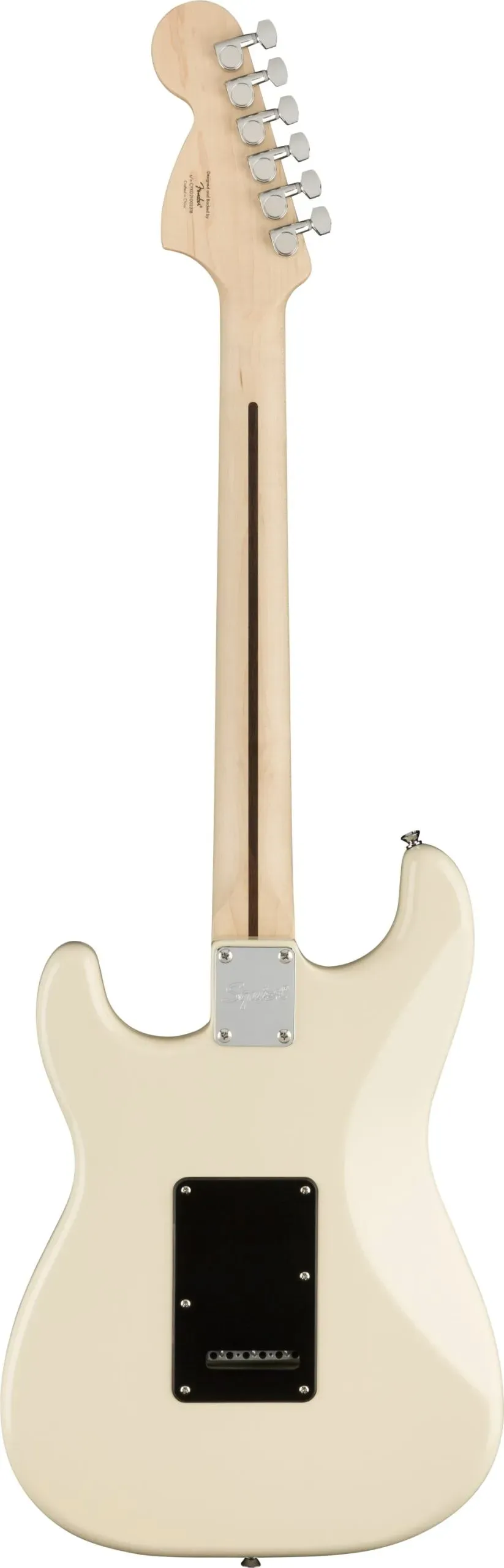 Fender Squier Affinity Stratocaster HSS Electric Guitar – Olympic White with Indian Laurel Fingerboard — view 3