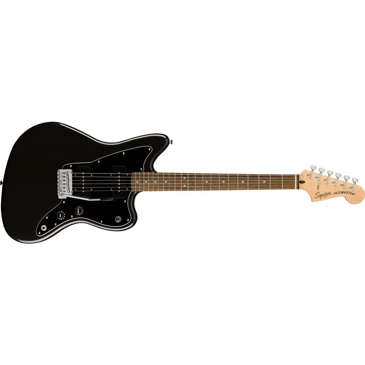 Fender Squier FSR Affinity Series Jazzmaster Electric Guitar Metallic - Black w/ Black Pickguard — view 2
