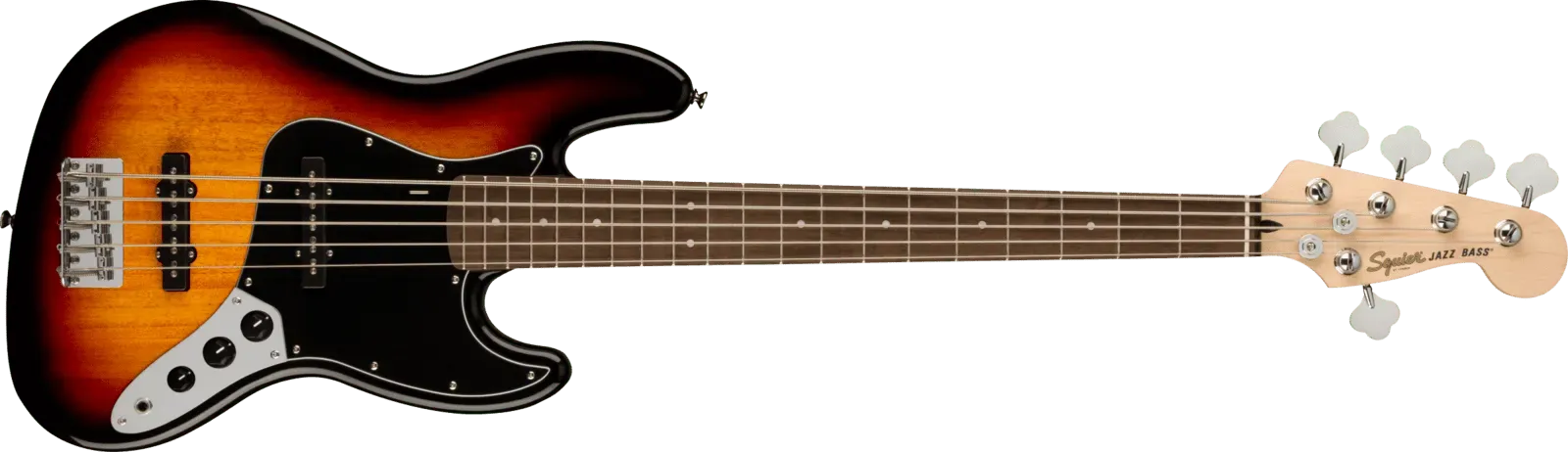 Fender Squier Affinity Series 5 String Jazz Bass V - 3 Colour Sunburst Indian Laurel fingerboard — view 2