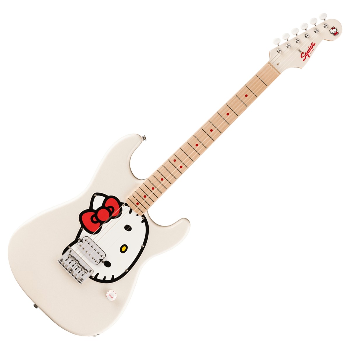 Fender Squier x Hello Kitty Stratocaster Electric Guitar – White — view 2
