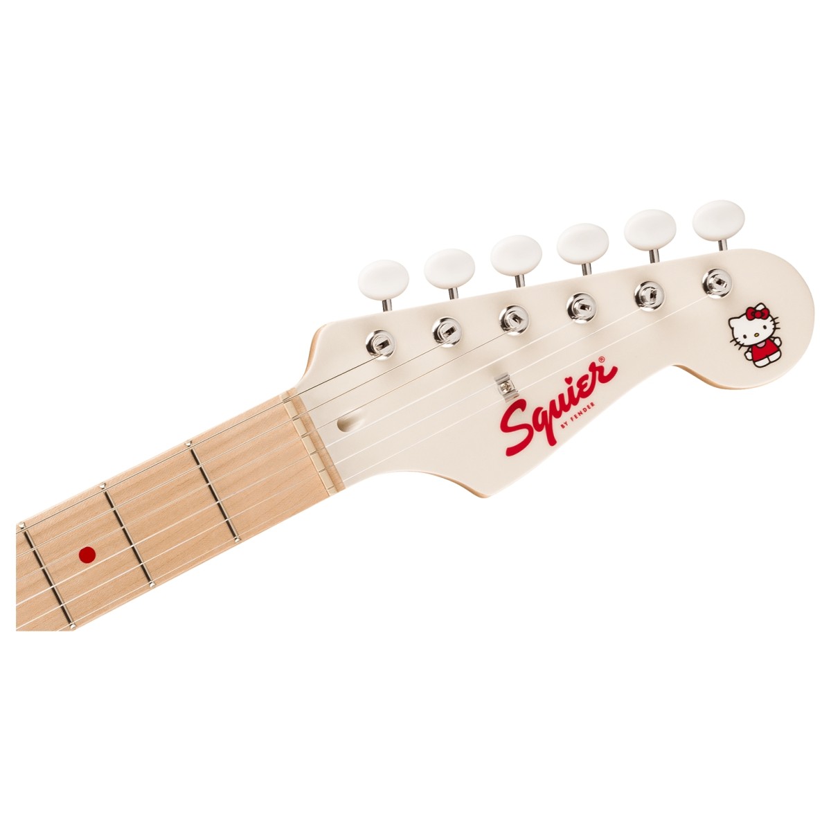Fender Squier x Hello Kitty Stratocaster Electric Guitar – White — view 4