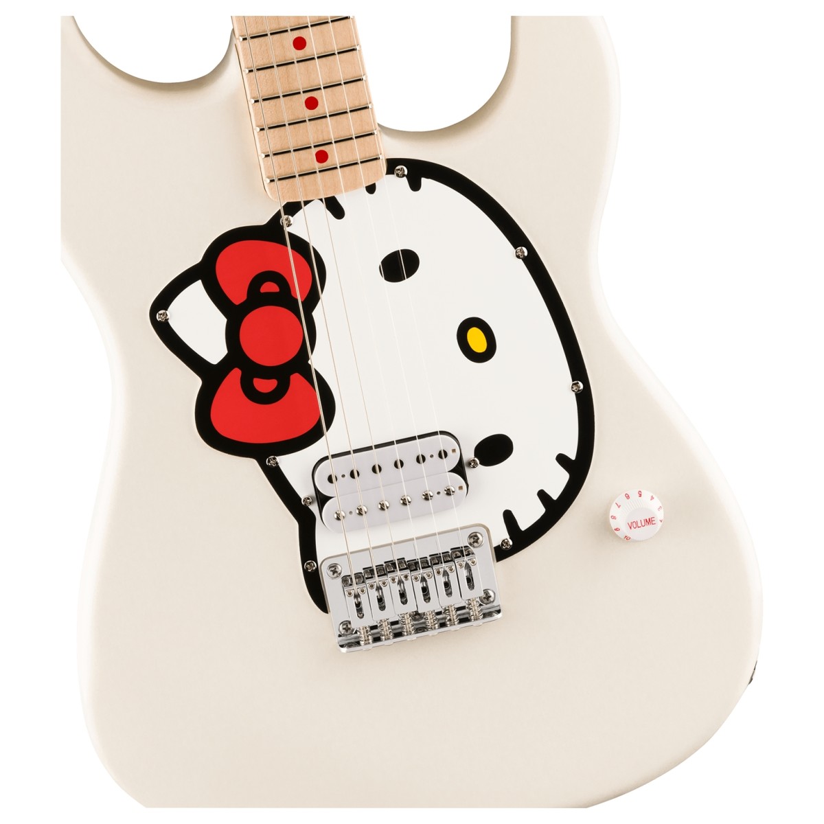 Fender Squier x Hello Kitty Stratocaster Electric Guitar – White — view 5