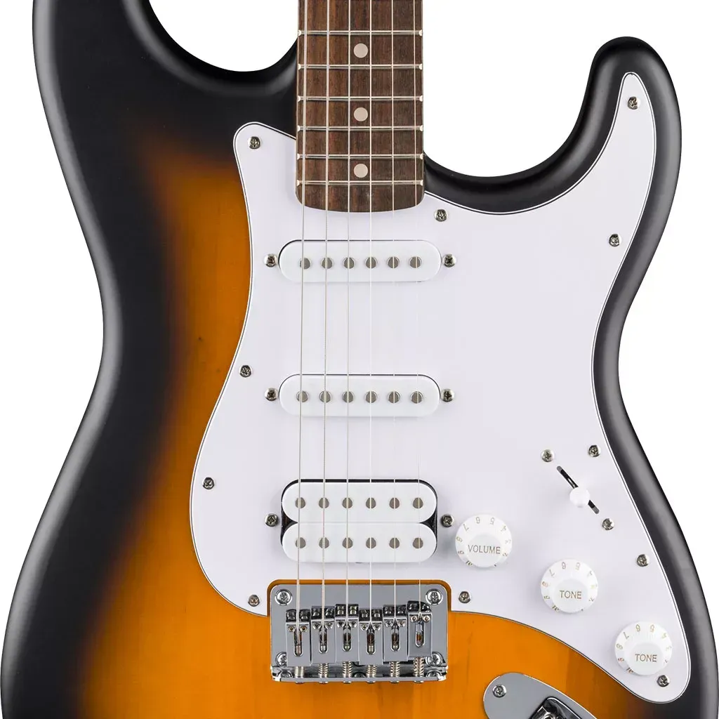 Fender Squier Debut Stratocaster HT HSS Electric Guitar – Laurel Fingerboard – 2-Color Sunburst — view 3