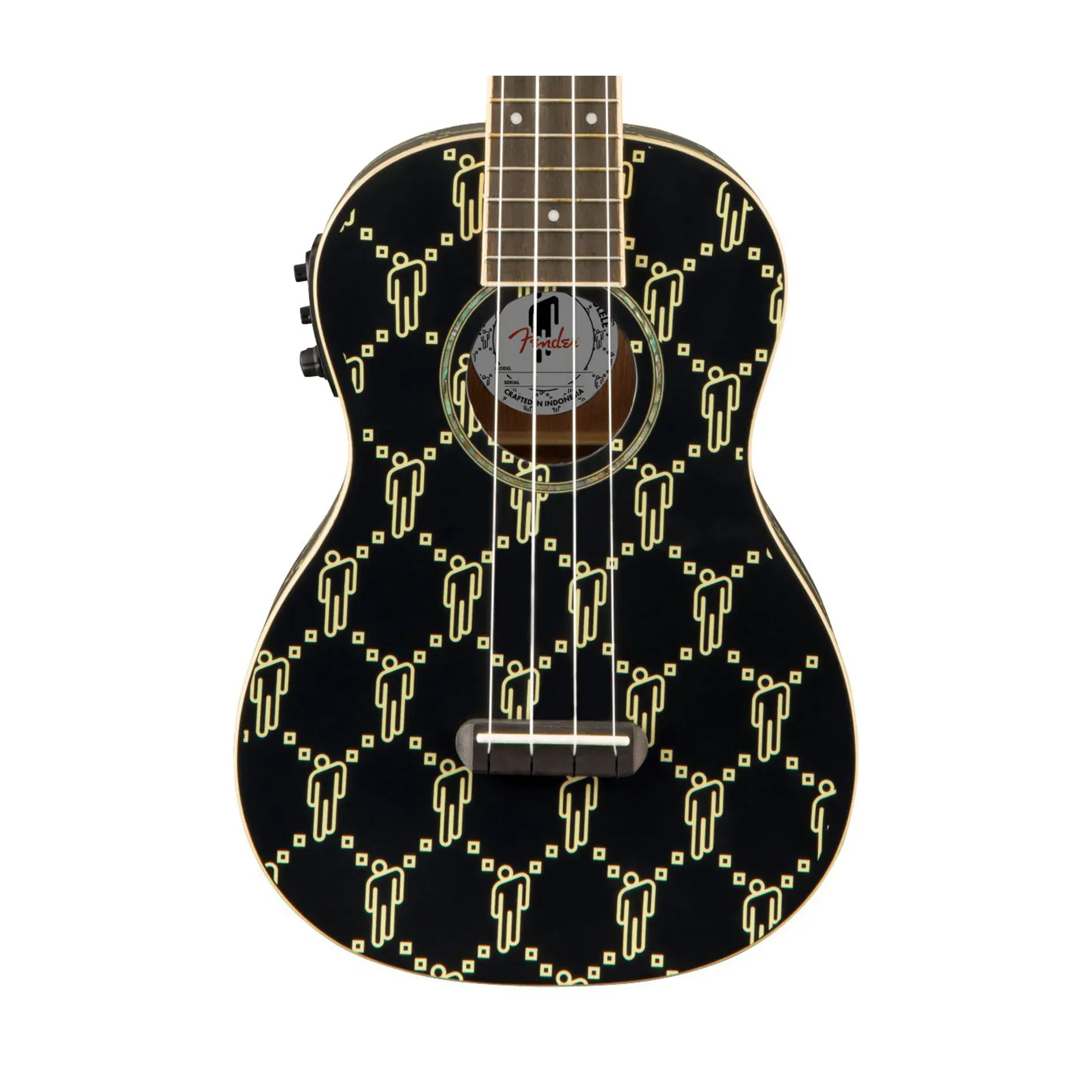 Fender Billie Eilish Limited Edition Signature Concert Ukulele with pickup (Black)