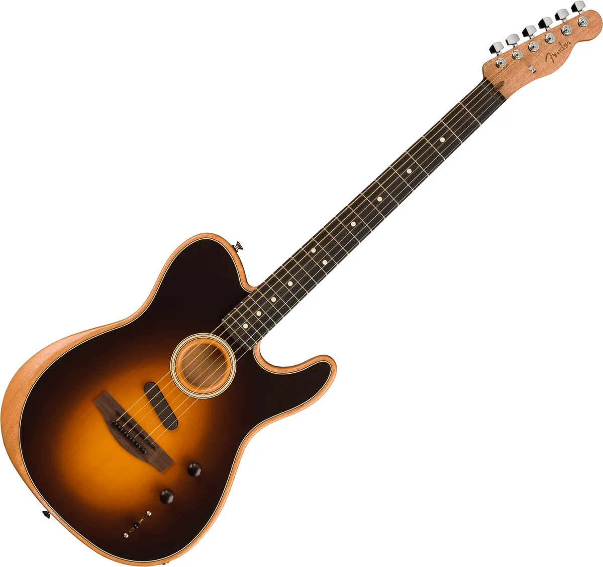 Fender Acoustasonic Player Telecaster Acoustic-electric Guitar - Shadow Burst with Rosewood Fingerboard — view 2