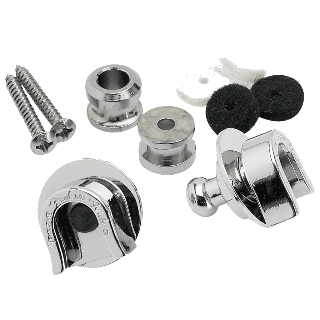 Fender Security Strap Locks and Buttons Set – Chrome