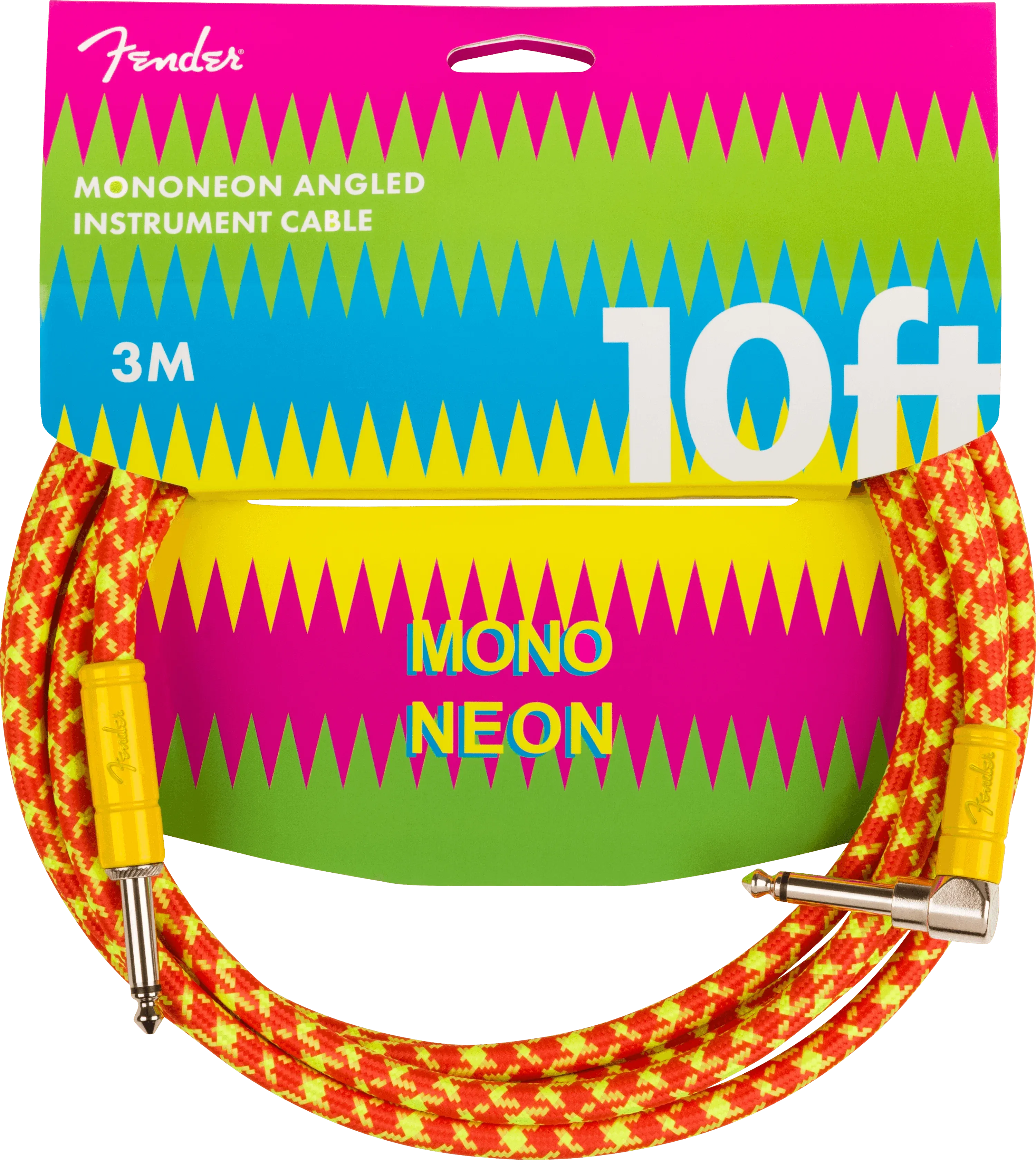 Fender Mononeon Instrument Cable, Straight/Straight, 3m - Orange — view 1