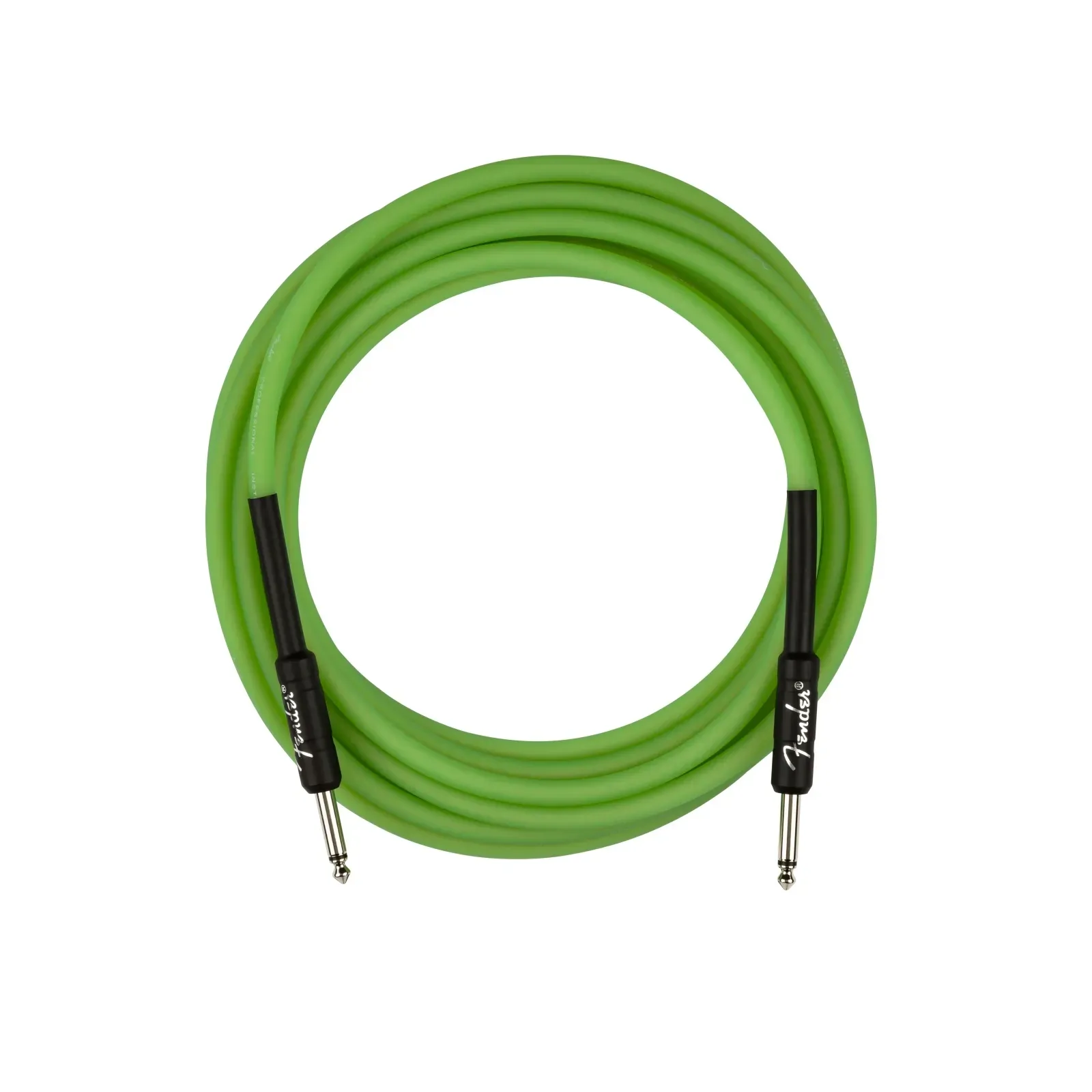 Fender Professional Glow in the Dark Green Instrument Cable, 18.6 Foot — view 1