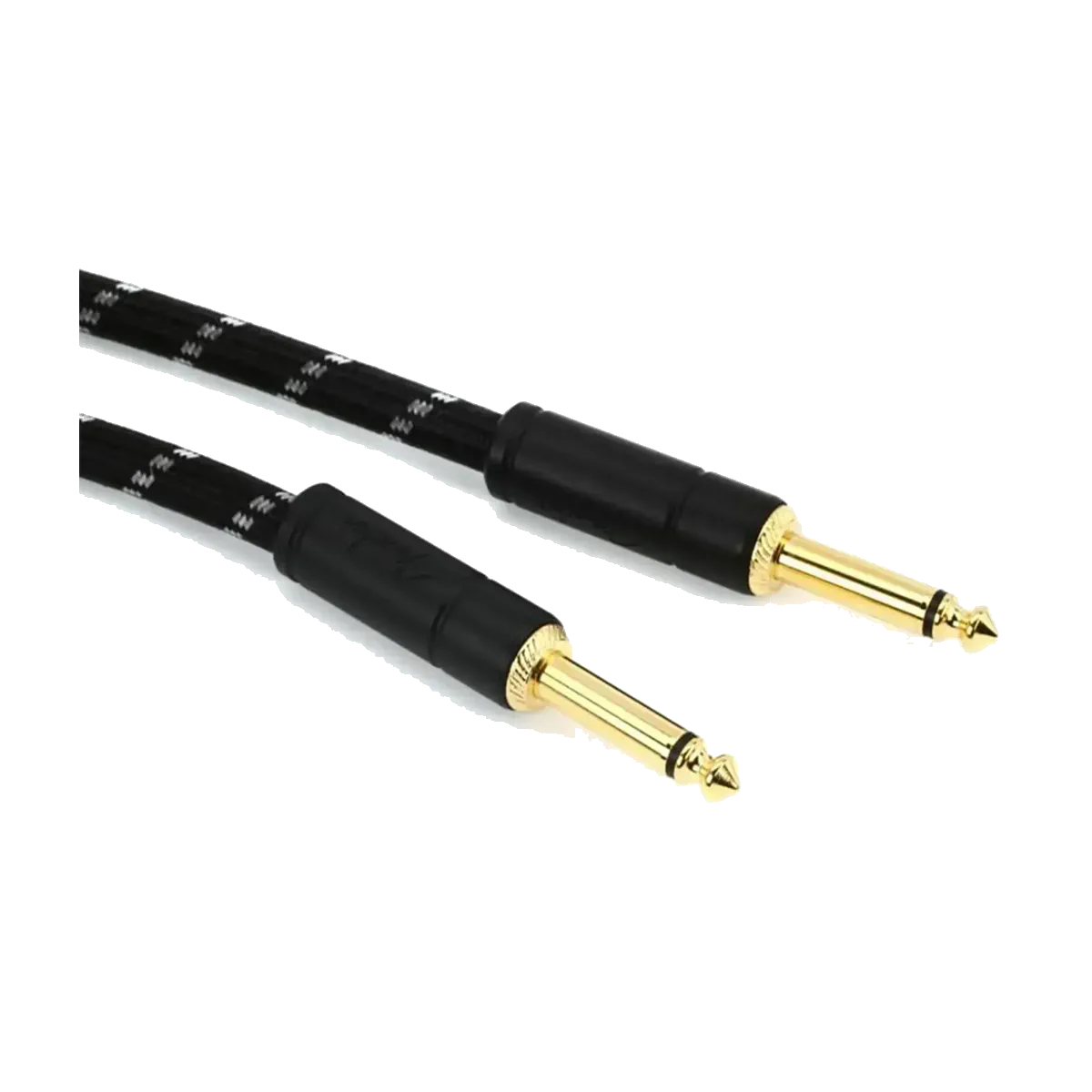 Fender Deluxe Series Straight to Straight Instrument Cable - 18.6 foot Black Tweed