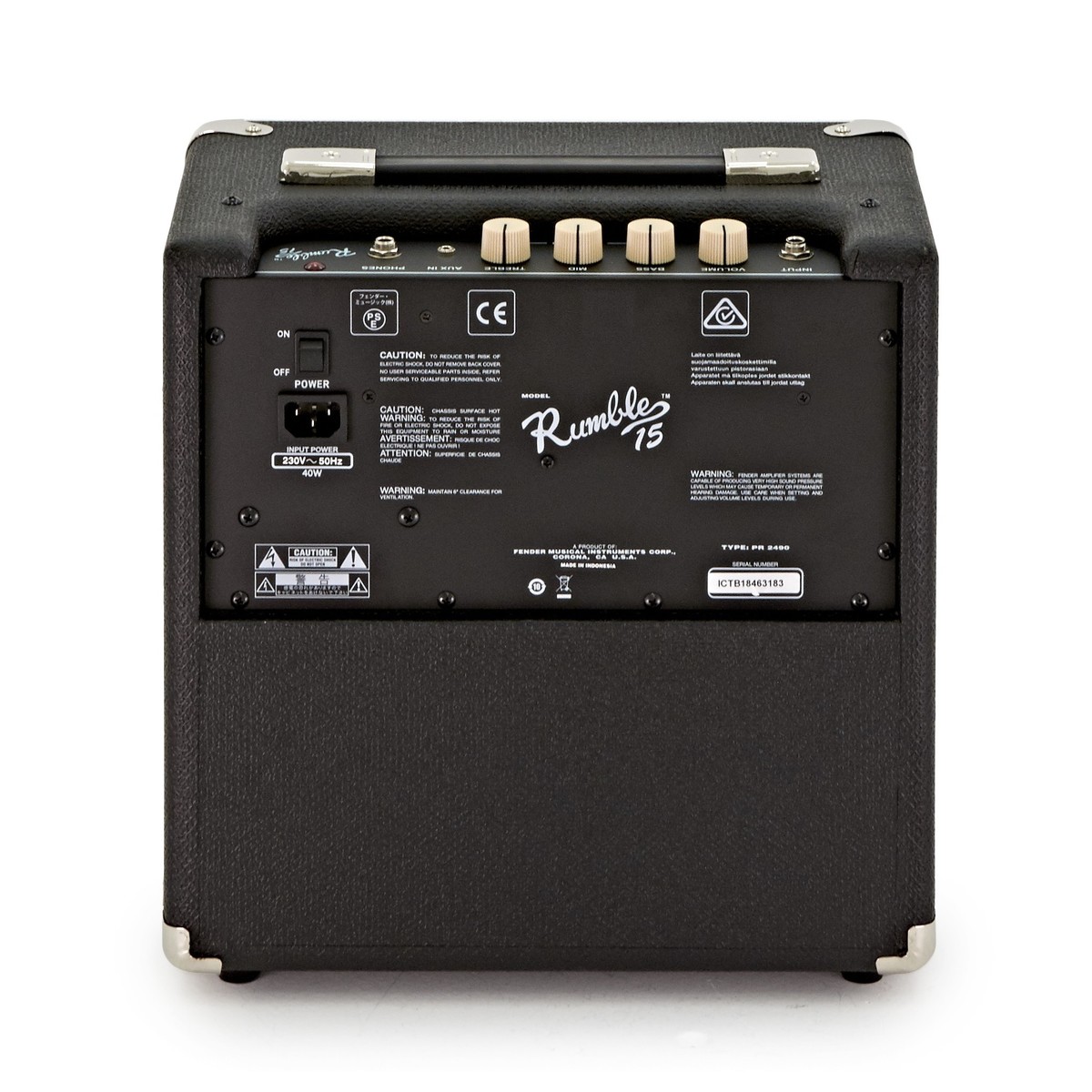 Fender Rumble 15 V3 Bass Combo Amp — view 3