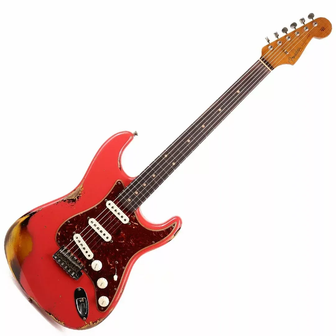 Fender Custom Shop Limited Edition ’61 Stratocaster Heavy Relic – Aged Fiesta Red over 3-color Sunburst — view 2