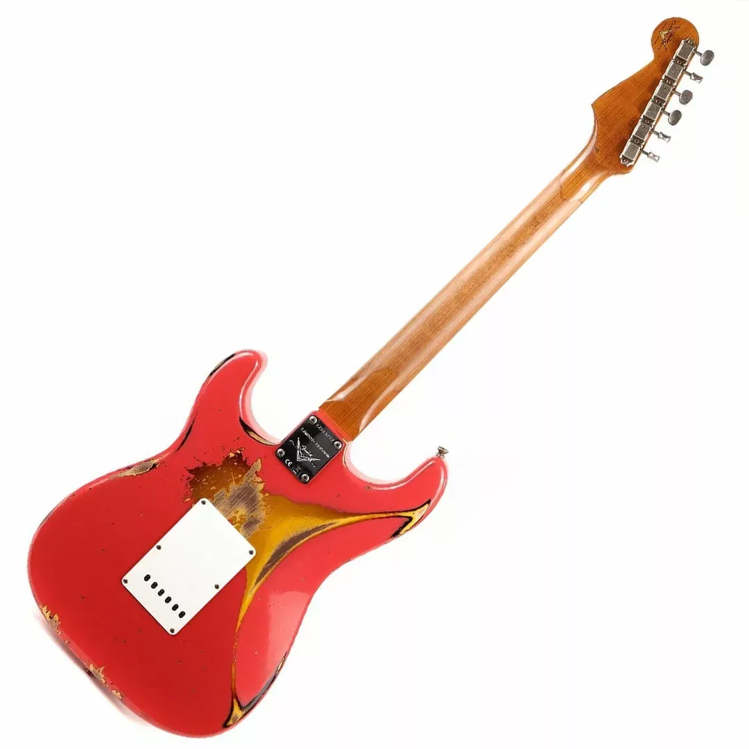 Fender Custom Shop Limited Edition ’61 Stratocaster Heavy Relic – Aged Fiesta Red over 3-color Sunburst — view 3