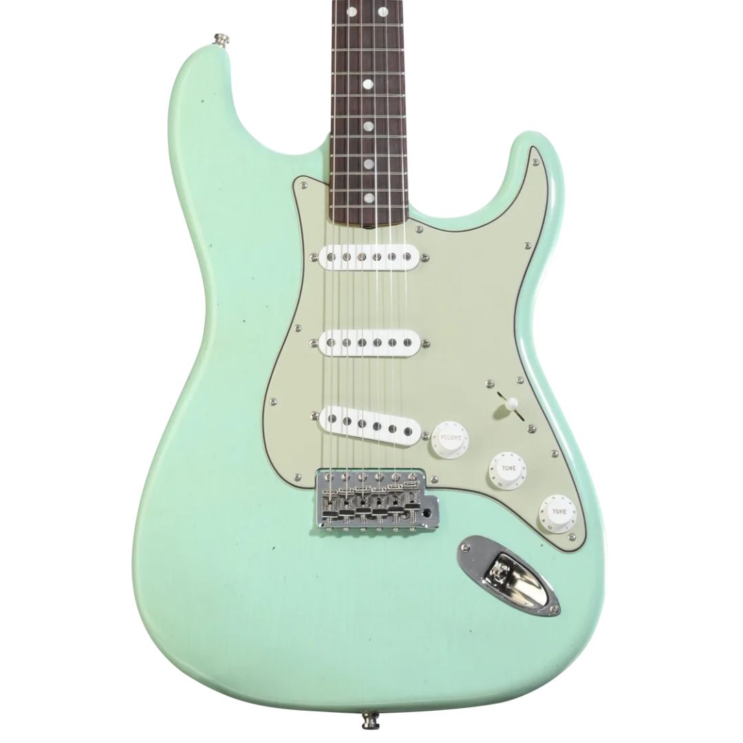 Fender Custom Shop NAMM Limited 1965 Stratocaster Journeyman Relic Electric Guitar – Aged Surf Green