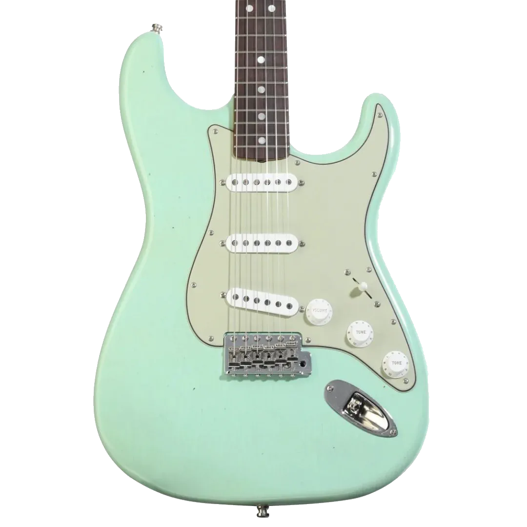 Fender Custom Shop&nbsp;NAMM Limited 1965 Stratocaster Journeyman Relic Electric Guitar – Aged Surf Green